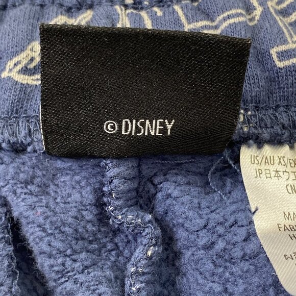 Disney 100 Disneyland Resort Sweat Pants Adult Unisex size XS Blue Yellow - Picture 13 of 13